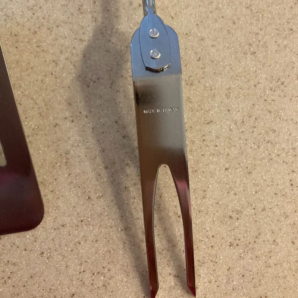 Stainless Steel Fork & Spatula Barbecue Tools EUC Vintage